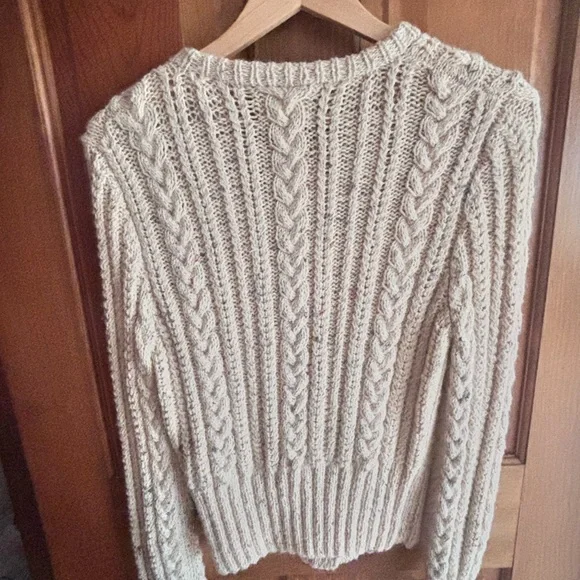Doen the Audrey  Cardigan- Speckled Cream Cable Knit Cardigan - Picture 2 of 6